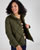 Thermolactyl parka met asymmetrische sluiting