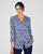 Overhemdblouse tricot warm bloemmotief