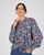 Overhemdblouse van soepele crêpestof met reliëf