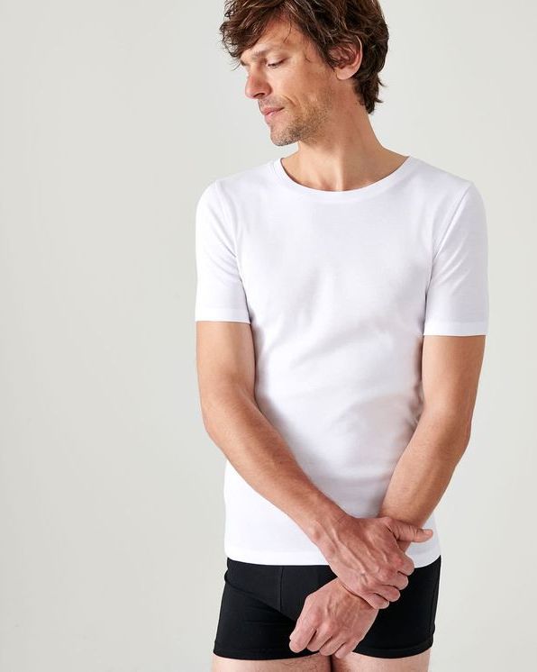 Lot de 2 T-shirts col rond, manches courtes
