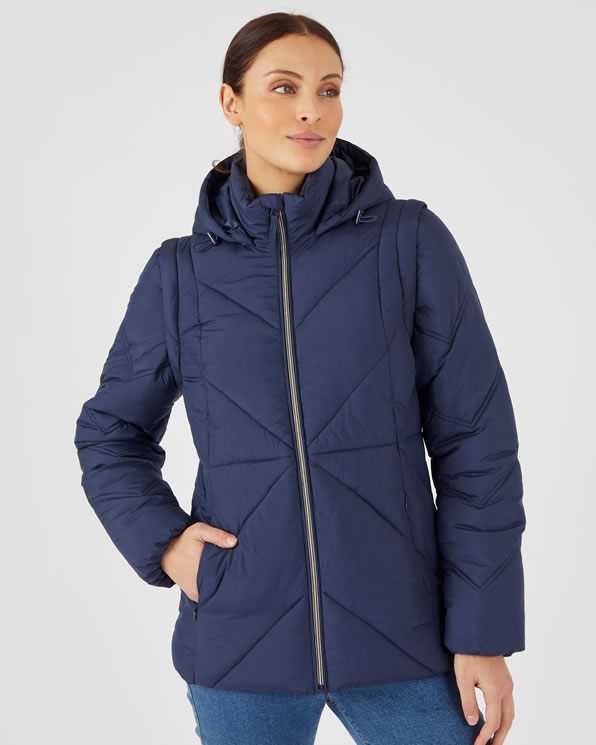 Doudoune matelassee manches amovibles Manteaux vestes Damart Belgique