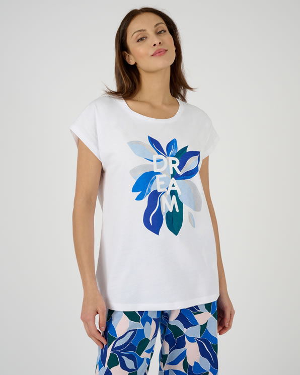 Pyjamashirt in zuiver kamkatoen