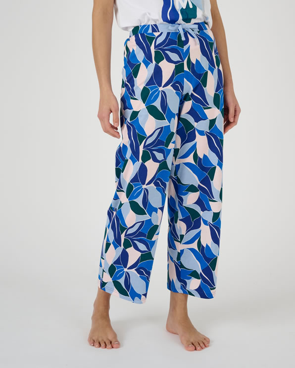 Pantalon de pyjama 7/8ème pur coton peigné