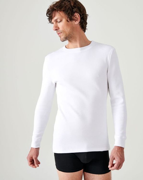 Thermolactyl T-shirt met lange mouwen, geborstelde fleece