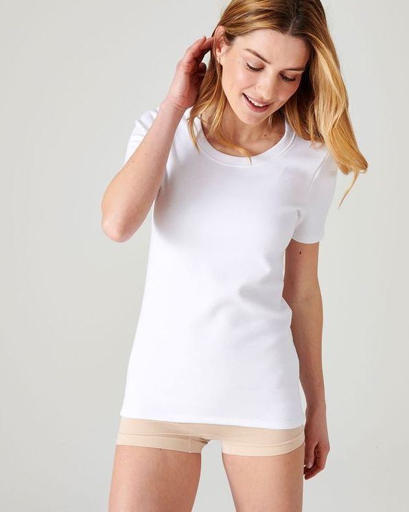 Thermolactyl T-shirt met korte mouwen, geborstelde fleece