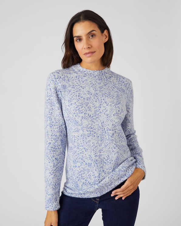 Pull imprimé à base de laine