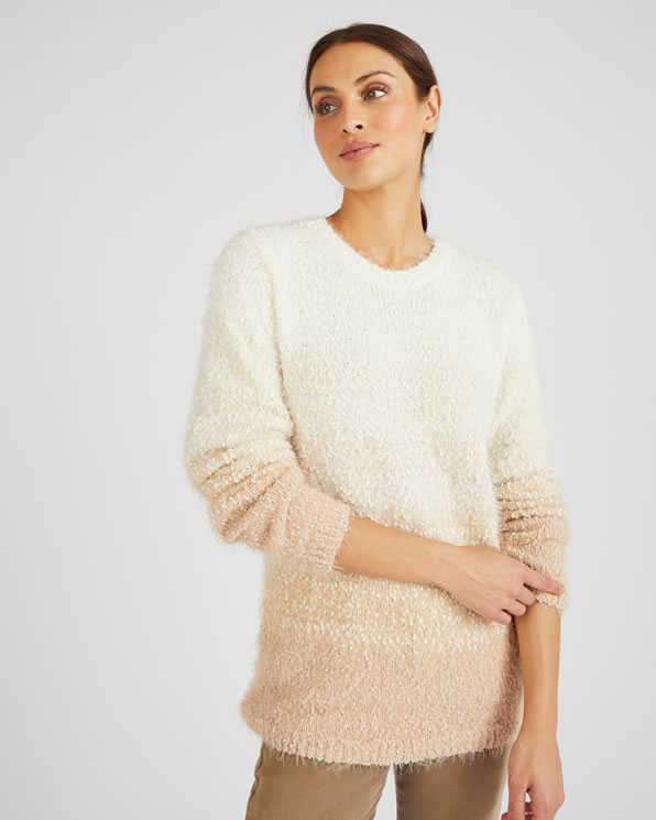 Pull en maille poilue