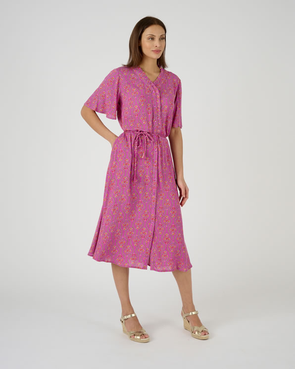 Jurk crêpe stof pure viscose Lenzing™ EcoVero™