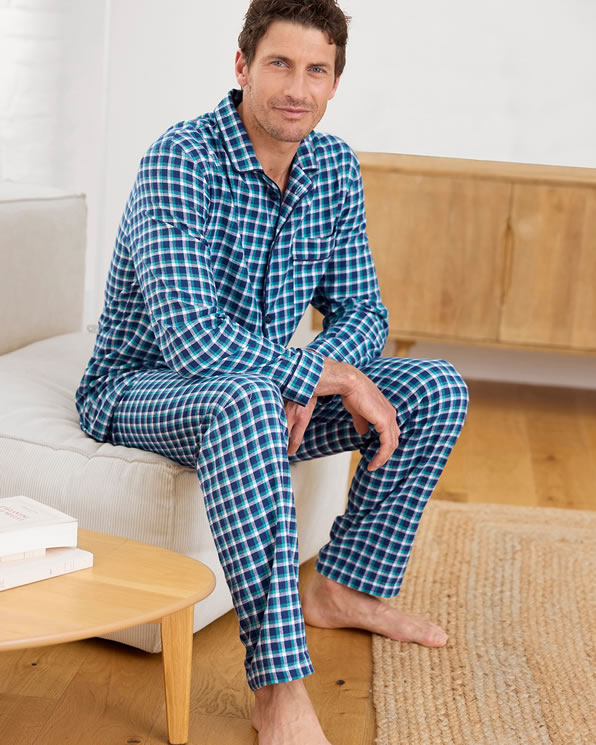 Pyjaveste flanelle grattee pur coton Pyjamas peignoirs Damart Belgique