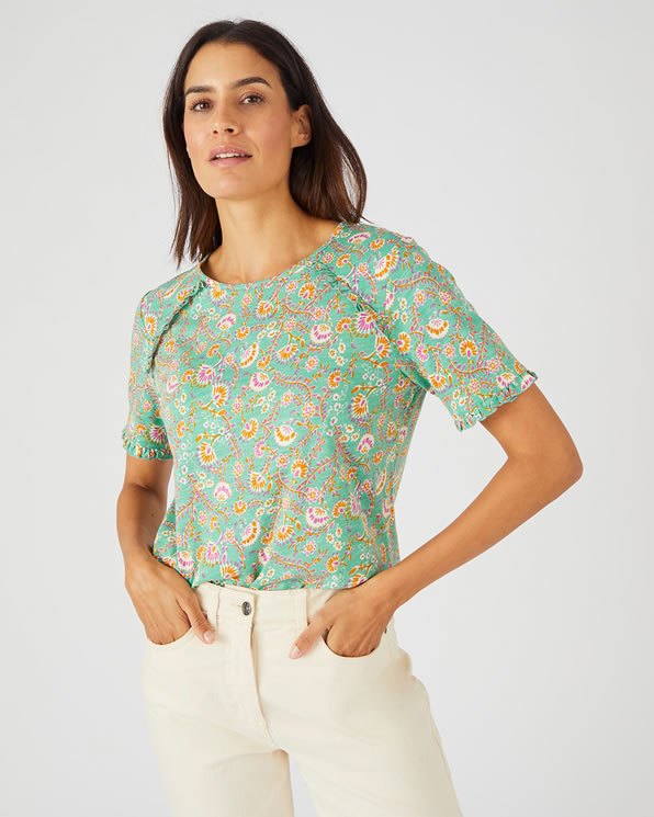 T-shirt maille flammée