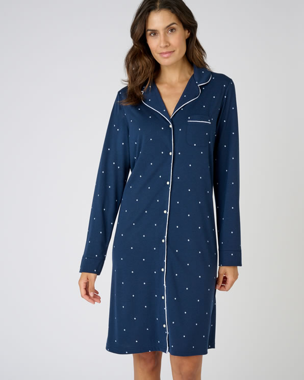 Chemise de nuit boutonnee Thermolactyl Chemises de nuit Damart Belgique