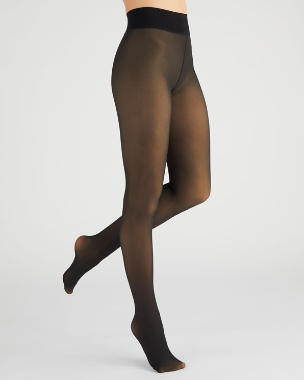 Panty met transparant effect en een geborstelde fleece voering 2