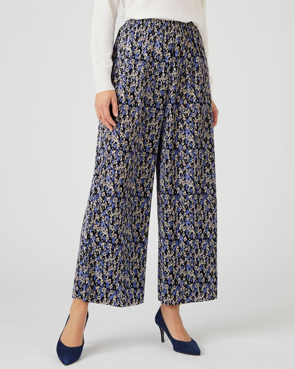 Pantalon 7/8ème maille plissée