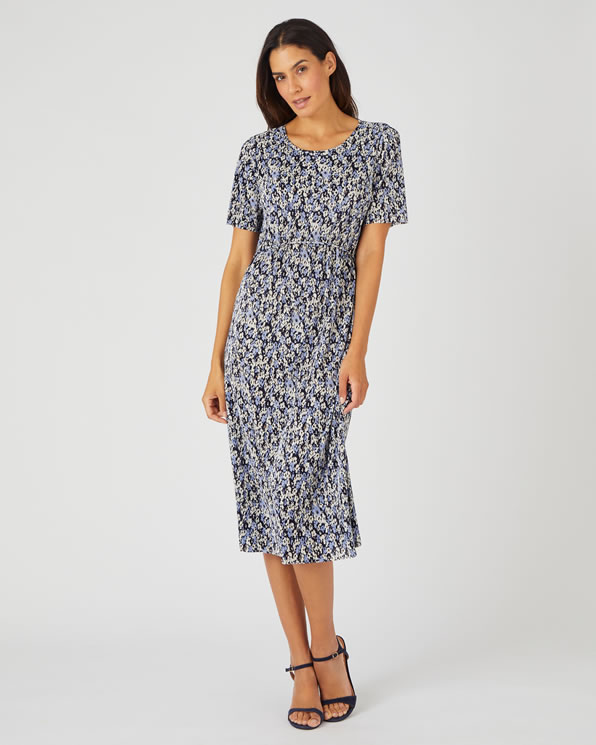 Jurk in plissetricot Jurken Damart Belgie