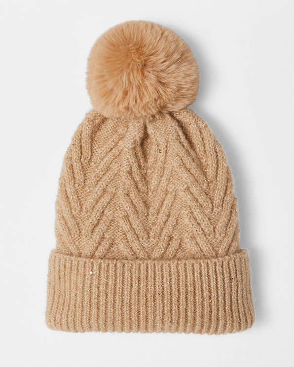 Wollen muts met pompon