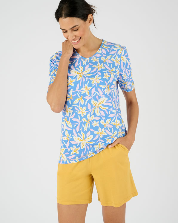 Pyjashort pur coton peigné
