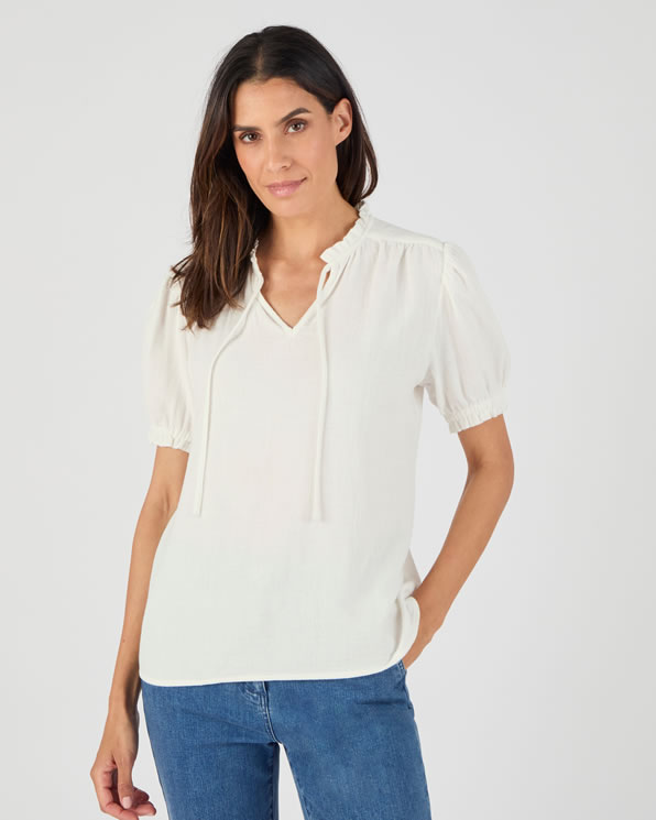 Blouse in katoengaas