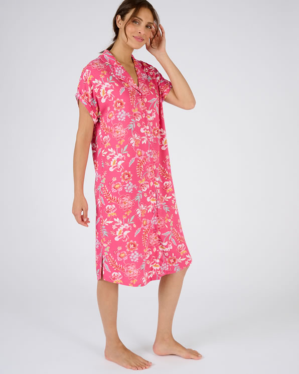 Nachthemd van zuivere viscose