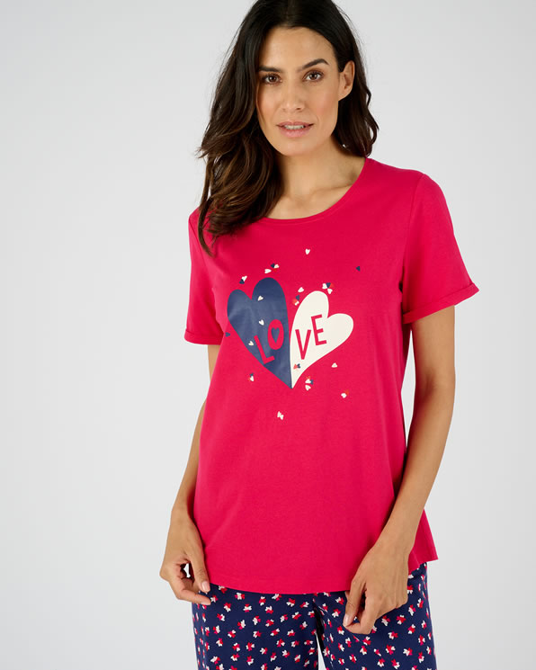 Pyjamashirt van zuiver gekamd katoen