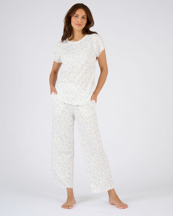 7/8e pyjama in pointelle-breisel