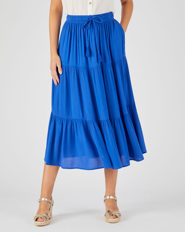Rok van crêpestof pure viscose Lenzing™ EcoVero™