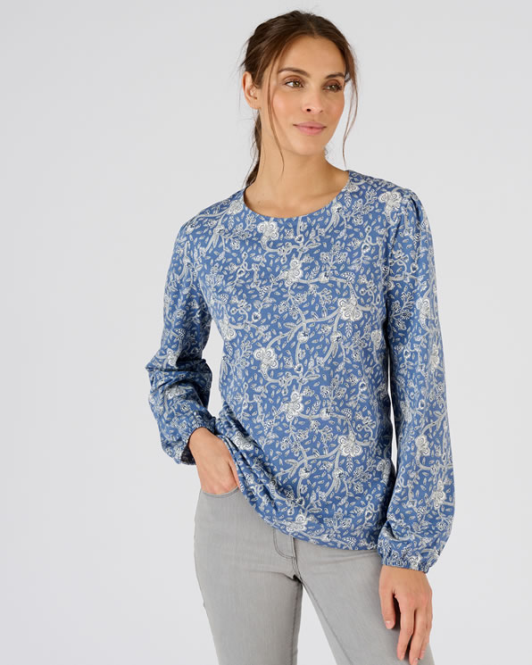 T-shirt pur coton imprimé cachemire