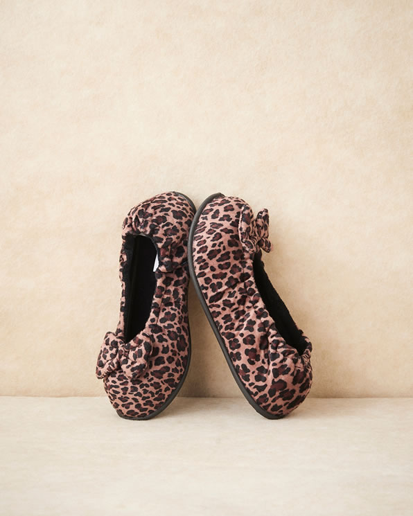 Fluwelen ballerina's voor binnen