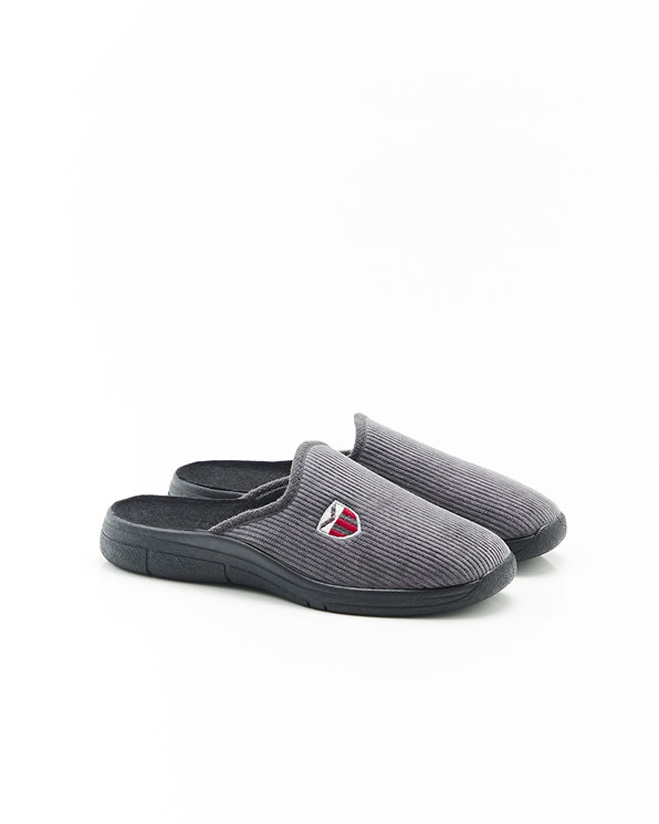 Mules en velours côtelé