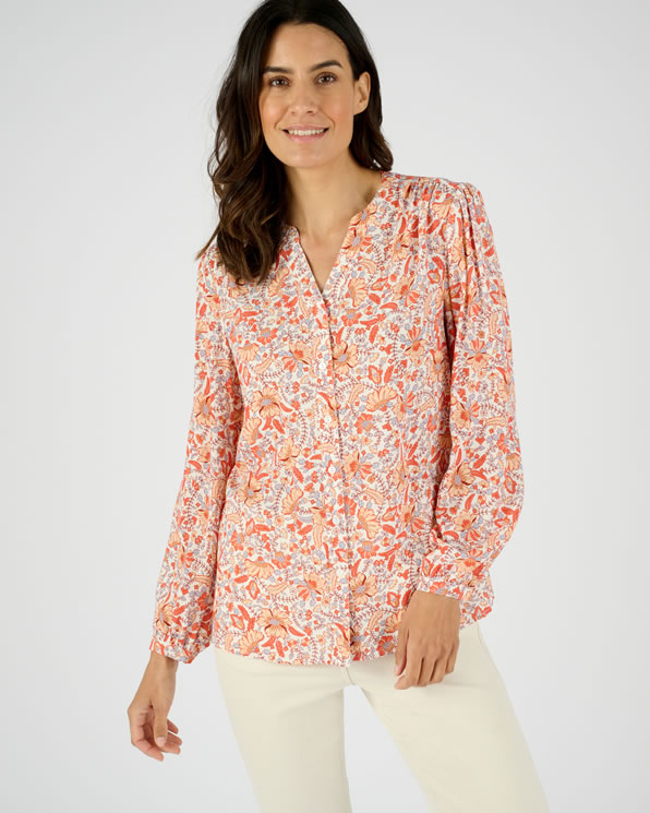 Overhemdblouse pure viscose Lenzing™ EcoVero™ vezels