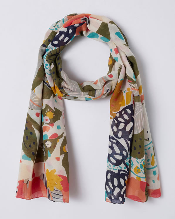 Foulard motif végétal