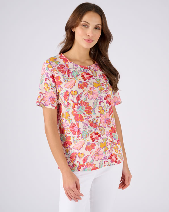 T-shirt en lin mélangé