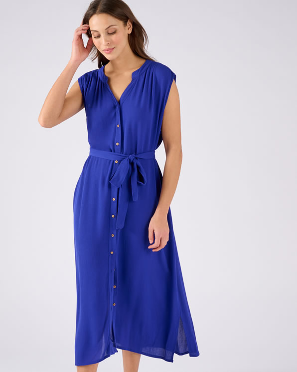Robe tissu créponné pure viscose