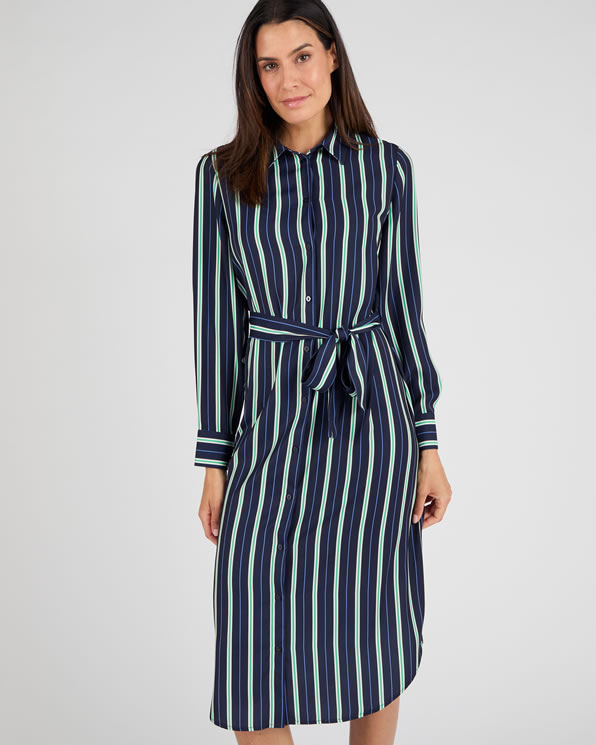 Gestreepte blousejurk