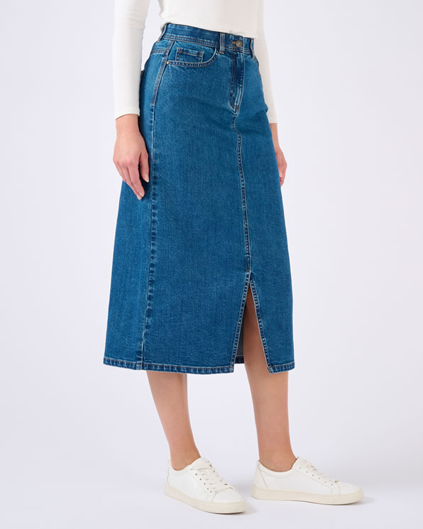 Jupe longue en jean