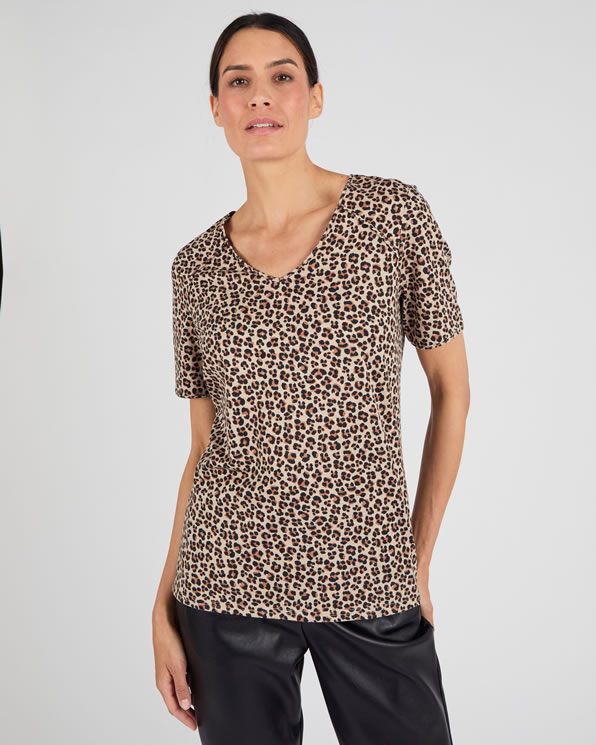 T-shirt maille jersey flammée