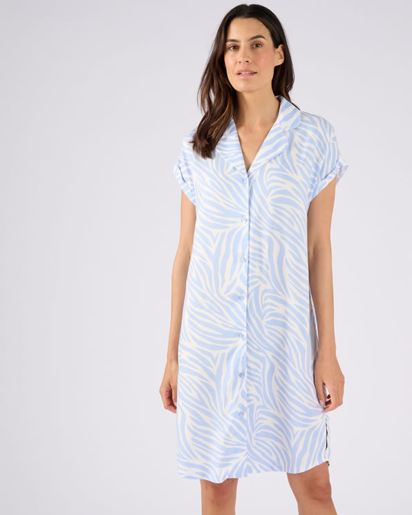 Nachthemd van zuivere viscose