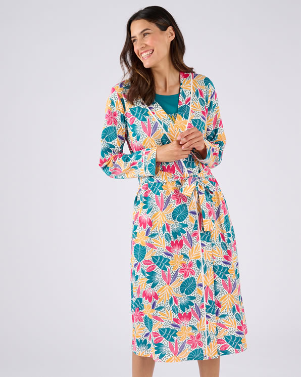 Robe de chambre en maille jersey pur coton
