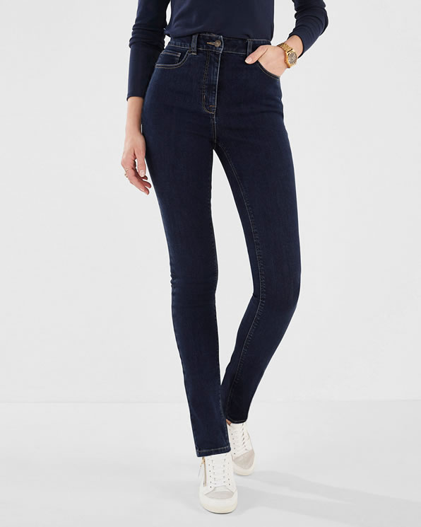 Jeans slim fit met hoge taille Perfect Fit by Damart