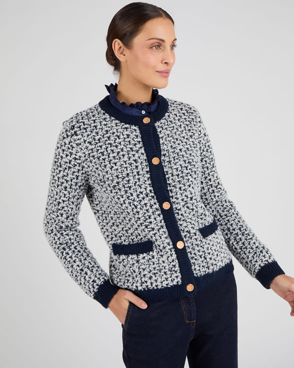 Cardigan maille jacquard