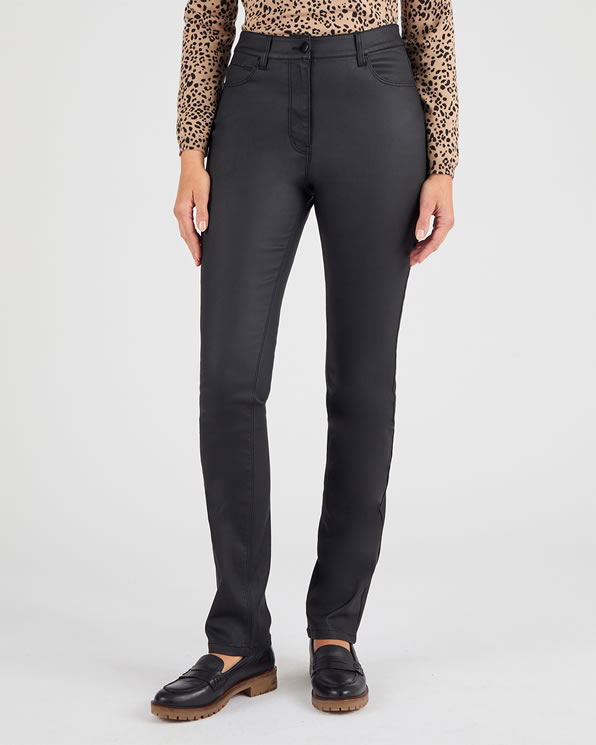 5-pocket gecoate broek