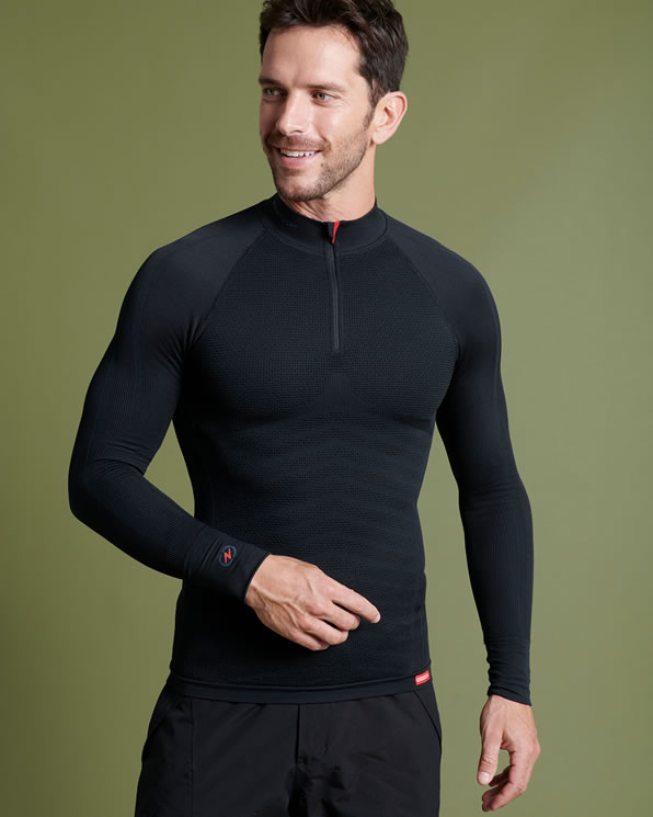 Heren T shirt met rits Energy Thermolactyl 5 Sportkleding voor heren Damart Belgie