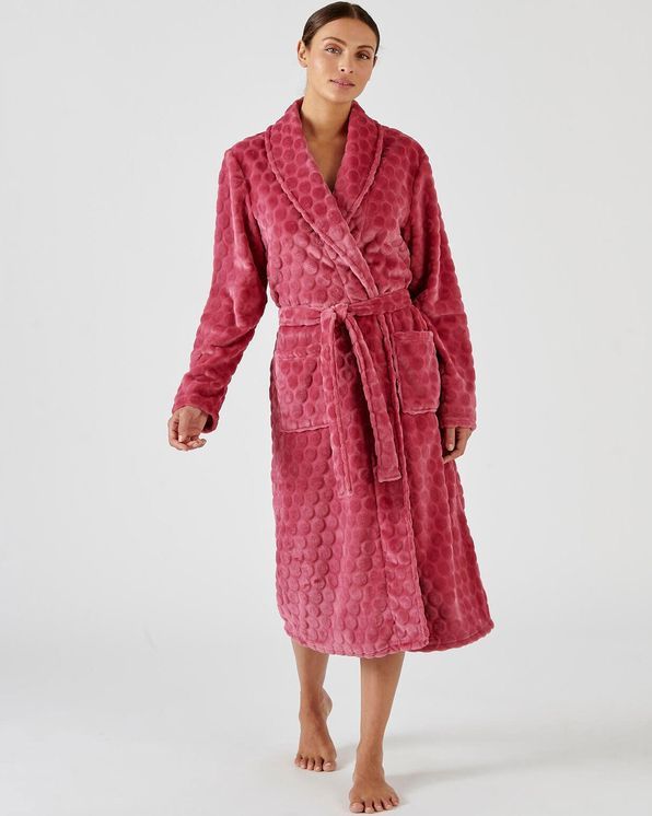 Robe de chambre maille reliéfée géométrique