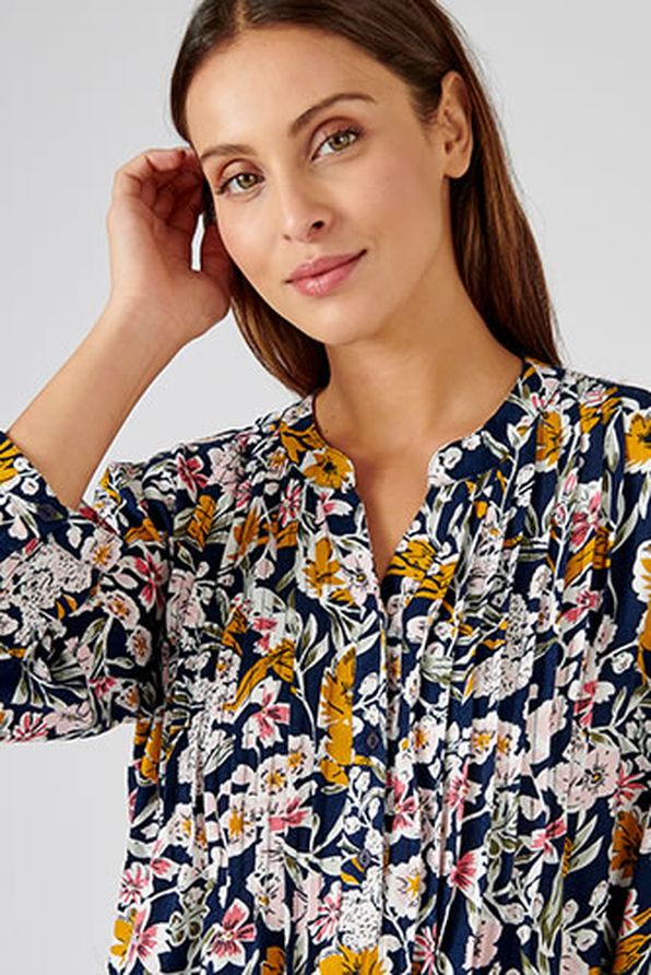Soepele tuniek met bloemenprint