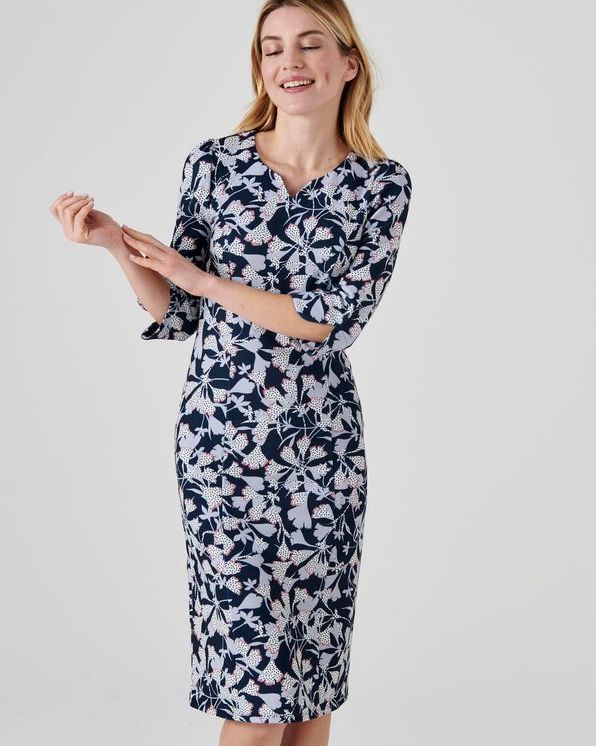 Jurk in bedrukt stretchtricot