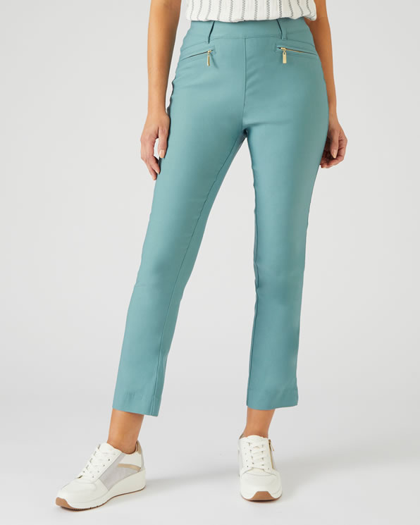 7/8-broek in stretchstof, pull-on