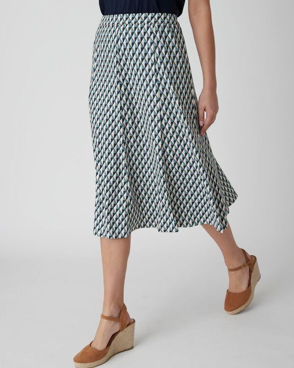 Stretchrok in tricot met grafische print Rokken Damart Belgie