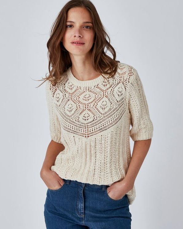Pull effet crochet