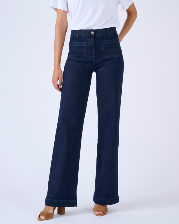 Jeans loose fit opgestikte zakken