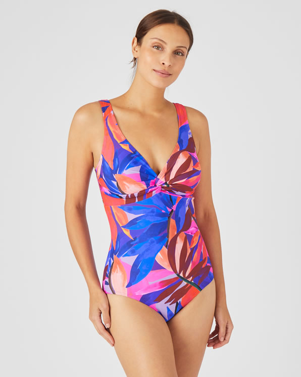 Badpak met bladmotief Perfect Fit by Damart®