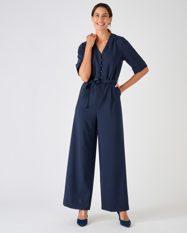 Jumpsuit uitlopende broek